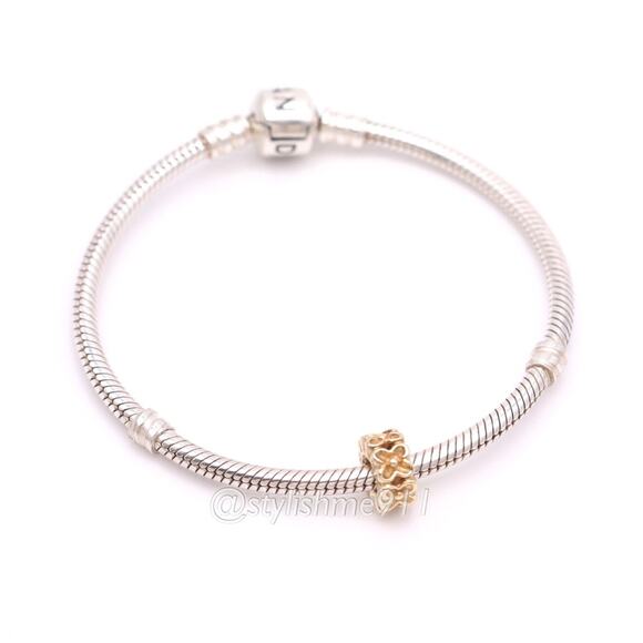 One Authentic PANDORA 14k Gold Aloha Daisy Spacer - Picture 4 of 8